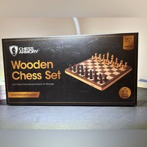 Wooden Chess Set - Brown and Black